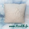 Coussin velours/lin broderie Noël - 45x45cm
