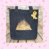 Sac en jean brodé "Livre Magique" - 37 x 35 x 5 cm