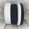 Elastique tissé 20mm - Blanc ou noir au choix - vendu au mètre