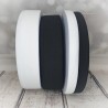 Elastique tissé 50mm - Blanc ou noir au choix - vendu au mètre