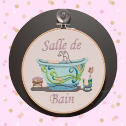 Cadre broderie salle de...