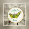 Cadre brodé salle de bain jungle
