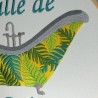 Cadre brodé salle de bain jungle
