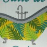 Cadre brodé salle de bain jungle