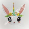 Motif de broderie "Lapicorn" 18 x 18,3 cm