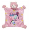 Doudou étiquettes plat "Sleepy" chien bleu ou chat rose - Taggies