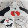 Doudou mouchoir avec tête d'animal - Plusieurs modèles au choix