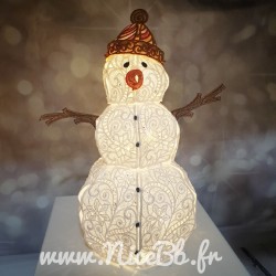 Décoration LED bonhomme de neige lumineux 30cm