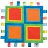 Doudou étiquettes carré plat Little Taggies Love Note "colors" - Taggies