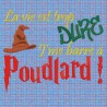 Motif de broderie "J'me barre à Poudlard" 20 x 15 cm
