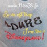 Sac en jean "J'me tire à Disneyland !" 34x35x5cm