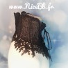 Corset de cou en guipure noire