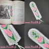 Marque-page "glaïeul" en broderie