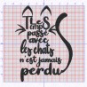 Motif de broderie "Le temps et les chats" 73,4x97,9mm