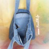 Sac en jean "Le chocolat fait rétrécir les jeans !" 34x35x5cm