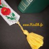 Marque-page "Coquelicot" en broderie