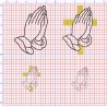 Motifs de broderie "Prière" (2 versions + 2 dimensions)