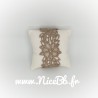 Bracelet large en broderie "fleur" - taille et couleur au choix