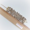 Bracelet large en broderie "fleur" - taille et couleur au choix