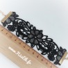 Bracelet large en broderie "fleur" - taille et couleur au choix