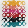 Bracelet broderie "lune" - couleur au choix