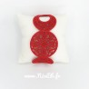Bracelet broderie "lune" - couleur au choix