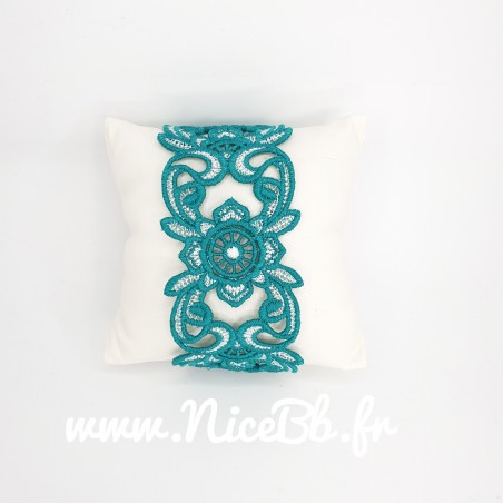 Bracelet manchette broderie "Arabesque" - couleur au choix