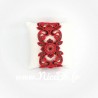 Bracelet manchette broderie "Arabesque" - couleur au choix