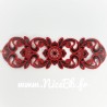 Bracelet manchette broderie "Arabesque" - couleur au choix