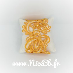 Bracelet manchette broderie...