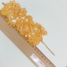 Bracelet manchette broderie "Explosion de fleurs" - couleur au choix