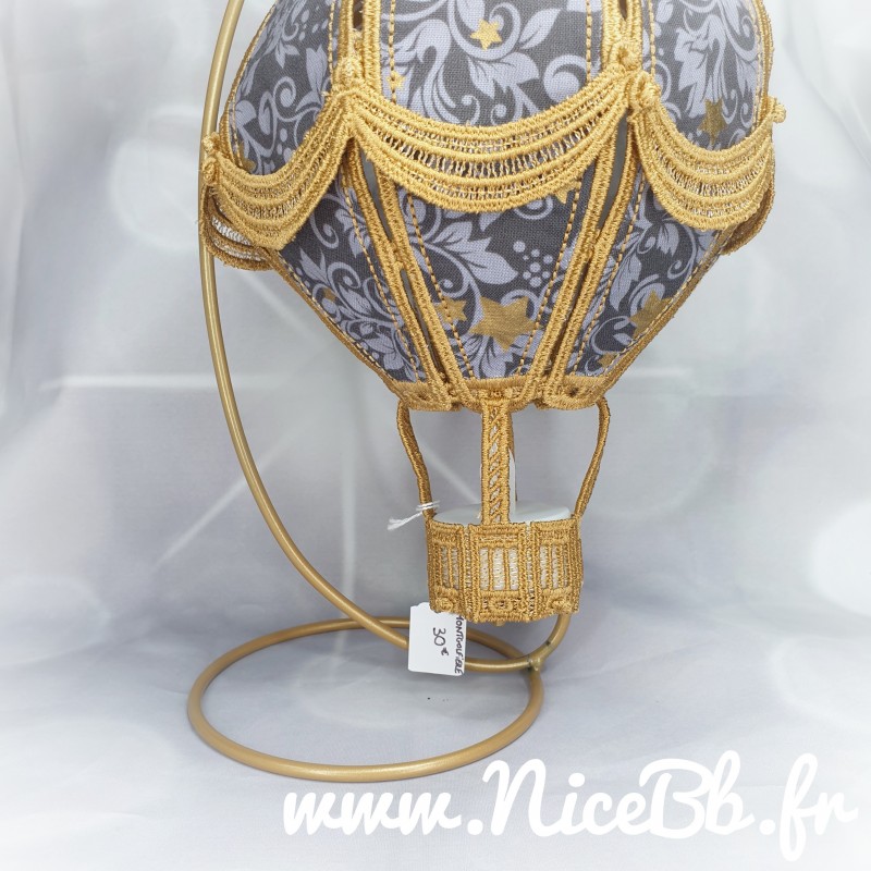 Décoration Suspendue Montgolfière Vintage – Fait Main – Centre De Table