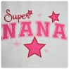 Motif de broderie "Super Nana" 20 x 14 cm
