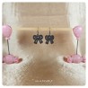 Boucles d'oreilles fantaisies "Petits nœuds" - Couleur au choix Boucles d'oreilles fantaisies "Petits nœuds" - Couleur au choix