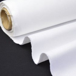 Sergé 100% coton - Blanc - OkeoTex