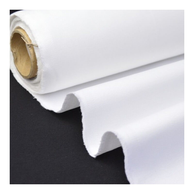 Sergé 100% coton - Blanc - OkeoTex