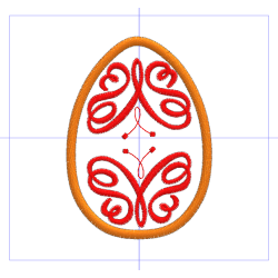 Motif de broderie Oeuf de Pâques papillons