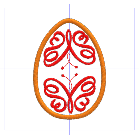 Motif de broderie Oeuf de Pâques papillons
