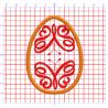 Motif de broderie Oeuf de Pâques papillons