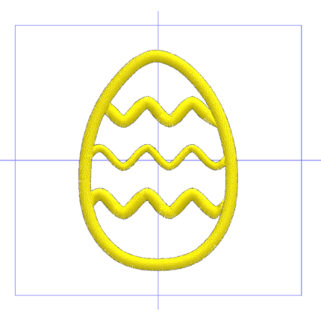 Motif de broderie Oeuf de Pâques vagues