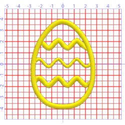 Motif de broderie Oeuf de Pâques vagues