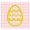 Motif de broderie Oeuf de Pâques vagues