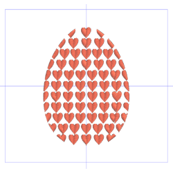 Motif de broderie Oeuf de coeurs