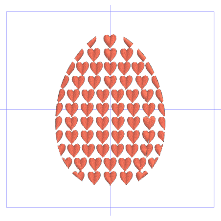 Motif de broderie Oeuf de coeurs