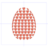 Motif de broderie Oeuf de coeurs