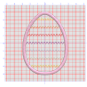 Motif de broderie Œuf de Pâques à mini vagues