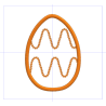 Motif de broderie Œuf de Pâques 2 vagues