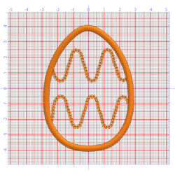 Motif de broderie Œuf de Pâques 2 vagues