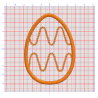 Motif de broderie Œuf de Pâques 2 vagues
