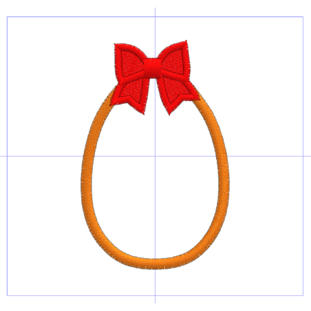 Motif de broderie Oeuf de Pâques avec noeud